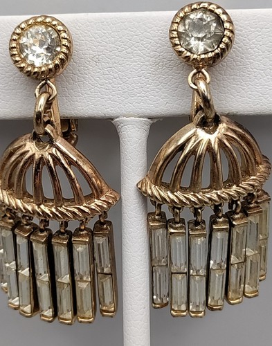 Trifari baguette and rhinestone vintage jewelry