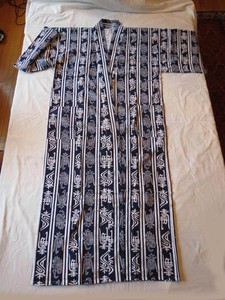 Vintage Japanese kimono with striped pattern