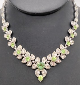 Green peridot necklace