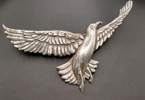 Sterling silver eagle brooch
