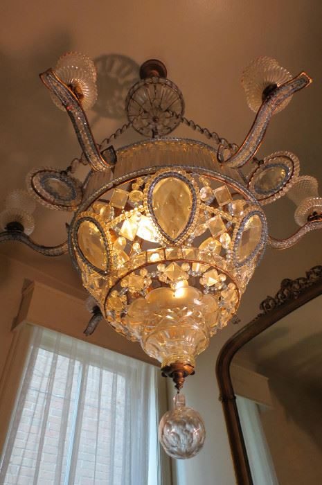 Beaded crystal chandelier from a Lincoln Park estate