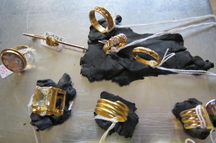 Gold bangle bracelets and cuffs