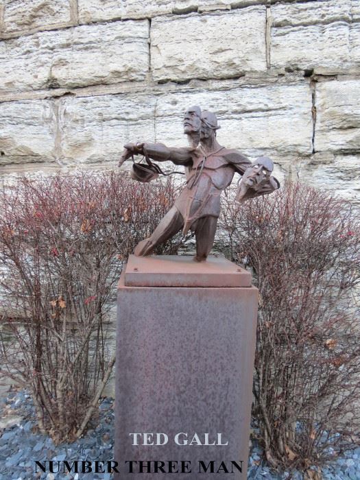 Theodore Gall Number Three Man corten steel sculpture