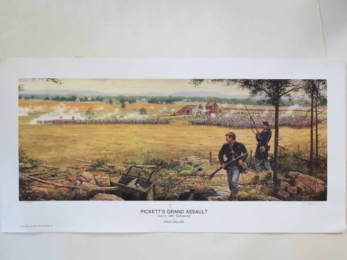 Dale Gallon Pickett's Grand Assault hand signed and numbered print