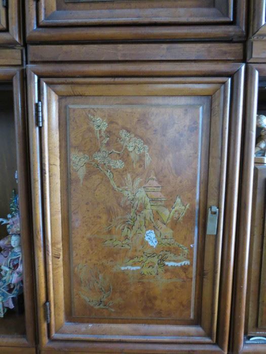Henry Link Mandarin cabinet with Asian motif from a Lake View estate