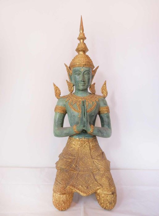 Thai gilt Bodhisattva statue