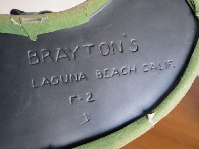 Maker's mark on the base of the Brayton Laguna pottery sculpture