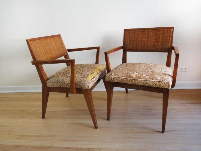 Pair of Tomlinson mid-century modern dining chairs
