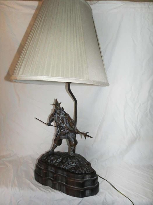 Samurai figural table lamp from a North Center estate