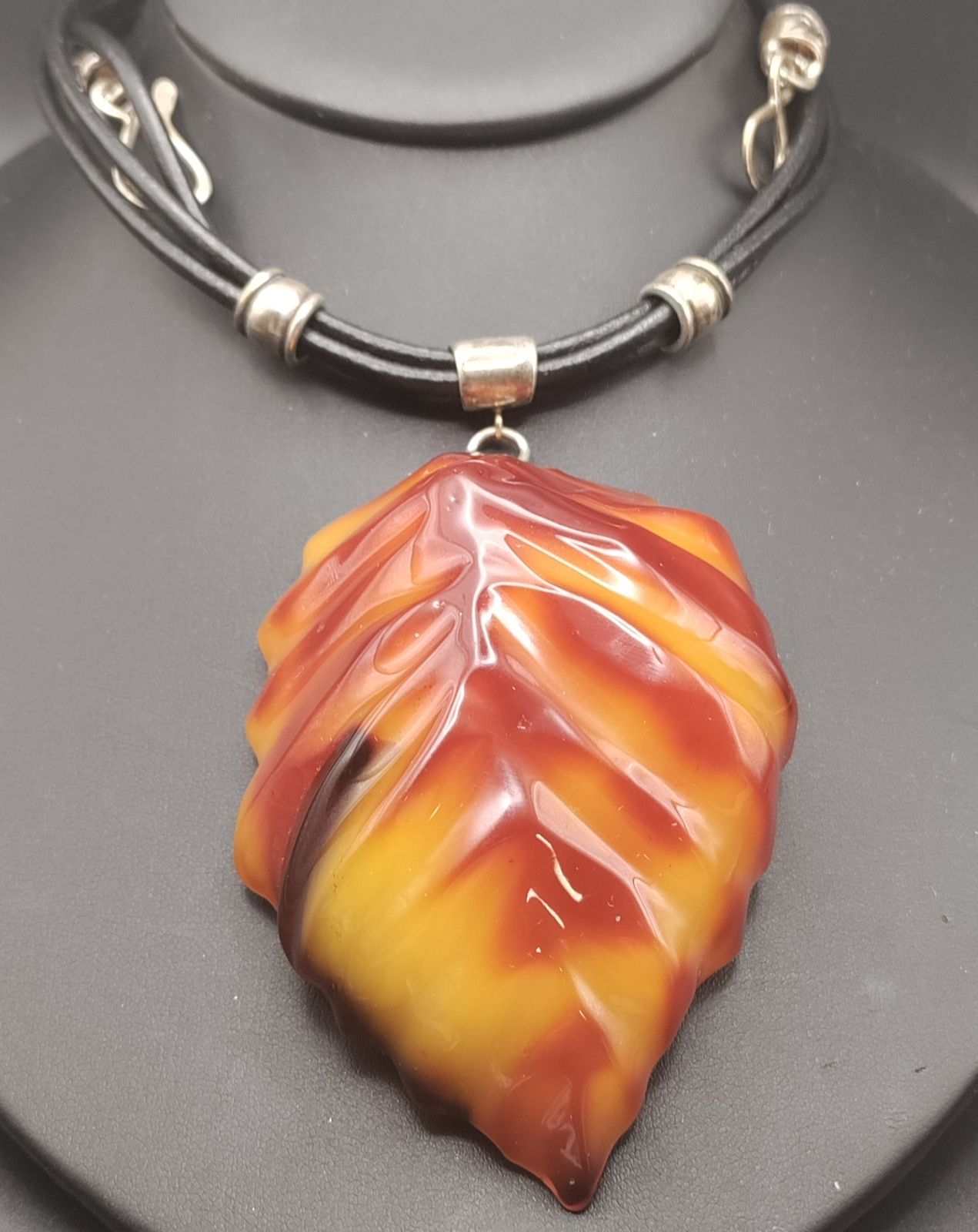 Amber vintage pendant photographed for the Decatique collection